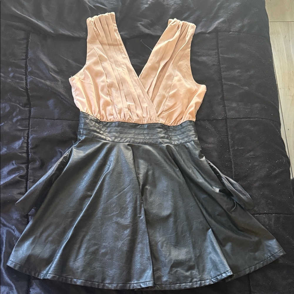 Double Zero Peach and Black Mini Dress